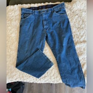 Wrangler Mens Regular Fit Denim Jeans Blue Western Cowboy 855SHQD 40X29‎